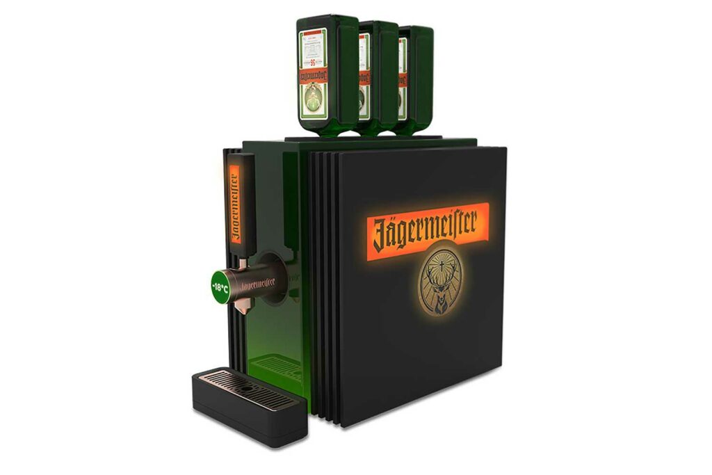 Jagermeister Three Bottle Tap Machine and 9 x 70 cl Bottles