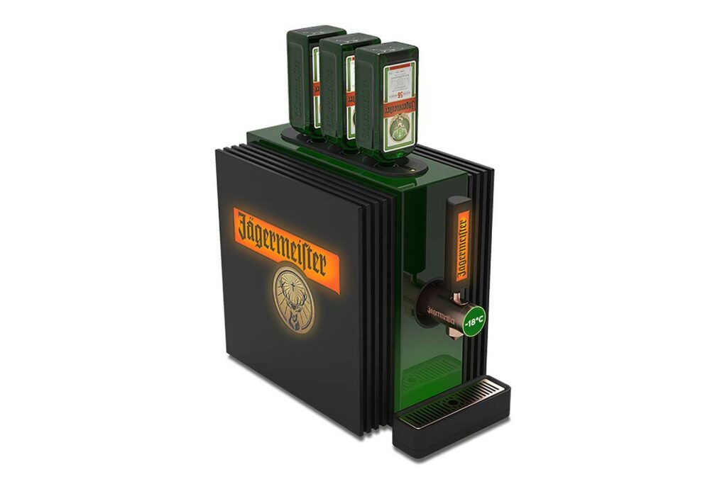 Jagermeister Three Bottle Tap Machine and 9 x 70 cl Bottles
